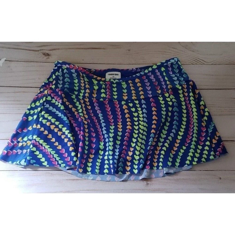 NWT Lands' End Girls Slim Swim Mini Skirt Swim Bottoms
